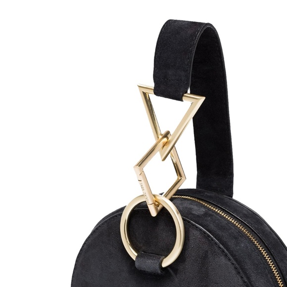 Tara Zadeh | Round Black Suede Clutch - Picture 3 of 3